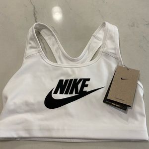 White Nike medium-support Sports Bra